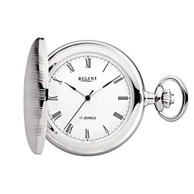 Immagine di Regent Orologio da tasca uomo Savonnette 47 MM meccanico a carica manuale numeri romani, P 718 argento