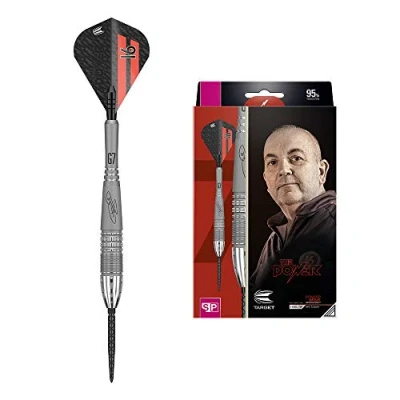 Immagine di Target Darts Phil Taylor Power 9 Five Gen 7 22G 95% tungsteno, Set di Freccette con Punta in Acciaio Swiss Point per Giocatori, a Svizzera