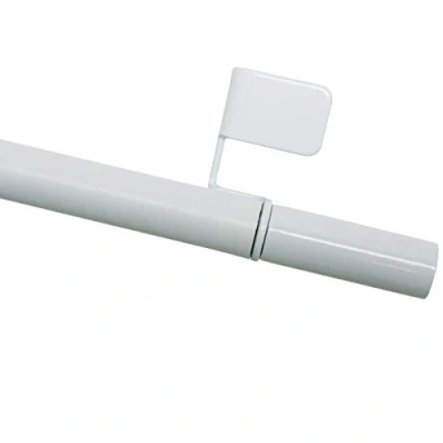 Immagine di GARDINIA Bastone a pressione per tenda, Estensibile, Montaggio senza viti o trapano, Sistema Press&amp;Go Filigrano, Diametro 8/10 mm, Lunghezza 80 110 cm, Metallo, Bianco