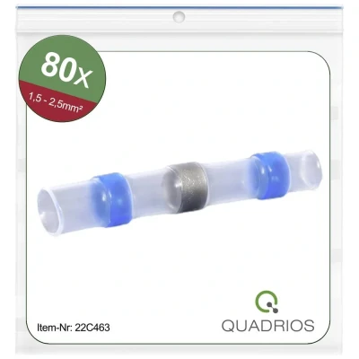 Immagine di Quadrios 22C463 Giuntafilo intermedio con guaina termoretraibile 1.5 mm² 2.5 Completamente isolato Blu 1 KIT