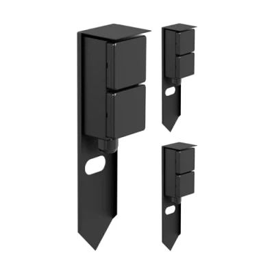 Immagine di ledscom.de 3 PIWI presa da giardino a colonna con picchetto terra per esterni, IP44, 2 vie, acciaio inox, nero, angolare, 30 cm