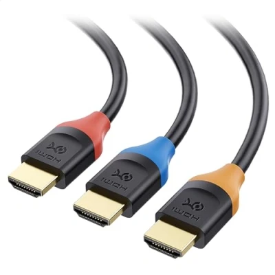 Immagine di Cable Matters confezione da 3 cavi HDMI High Speed a 0,3 m con supporto per risoluzione 4K 60Hz e HDR
