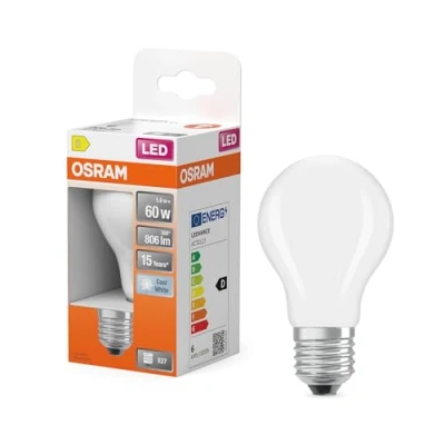 Immagine di OSRAM 4099854467813 LED (monocolore) ERP D (A G) E27 5.9 W Bianco freddo (Ø x A) 60.00 mm 1 pz.
