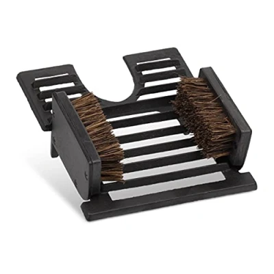 Immagine di Relaxdays Spazzola per Scarpe, Raschietto Esterni in Ghisa con Spazzoline, Boot Cleaner Outdoor Design Antico, Nero, 100%, 1 pz