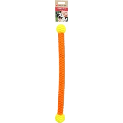 Immagine di FLAMINGO Lipa Giocattolo per cani in TPU con 2 palline giallo/arancio, 45,8 x 4,9 cm, galleggiante