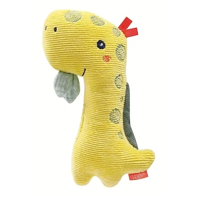 Immagine di Fehn 051094 Dino Sonaglio di peluche per sonaglio, squittio, sentire, giocare, un fedele compagno neonati e bambini a partire da 0 mesi