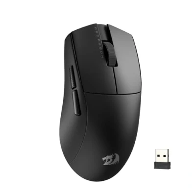 Immagine di Redragon mouse da gioco wireless M916, 49G, ultra leggero, 8K, DPI 2.4G, senza fili, con impugnatura ergonomica, tasti completamente programmabili, software supporta keybinds e DPI,
