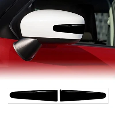 Immagine di 4R Quattroerre.it 2334 Profili Protettivi Adesivi Salvaspecchio 3D per Auto, Nero, 2 Pezzi