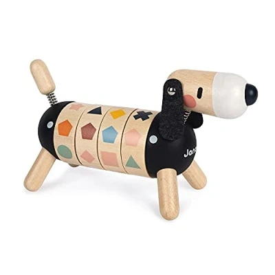 Immagine di Janod Cane in Legno Forme e Colori Collezione Sweet Cocoon Giocattolo Didattico Prima Infanzia Dipinto Ad Acqua Imparare A Partire dai 2 Anni Su, J04421