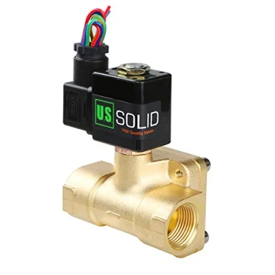 Immagine di U.S. Solid 12 VDC 3/4“ G Elettrico elettrovalvola Ottone normalmente chiusa 0,1 16 bar Per Acqua Aria Olio, VITION, Tipo di pilota