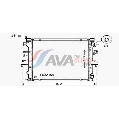 Immagine di PRASCO VN2232 Radiatore motore Alluminio 713 470 34 con giunti rapidi Alette di raffreddamento montate meccanicamente VOLKSWAGEN: Transporter 5 Bus
