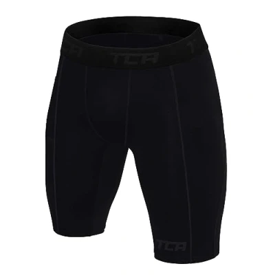 Immagine di TCA SuperThermal Compression Base Layer Pantaloncini Termici sotto Pantaloni per Uomo Nero (1x Tasca), L
