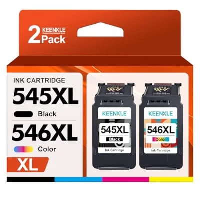 Immagine di KEENKLE PG 545XL CL 546XL Cartucce d&#039;Inchiostro Sostituzione per Canon 545 546 XL Pixma MG2550S MX495 TS3150 TR4550 MG2550 MG3050 MG2950 MG2450 TS3151 TR4551 TS3350 (Nero Tri Colore, 2 Pack)