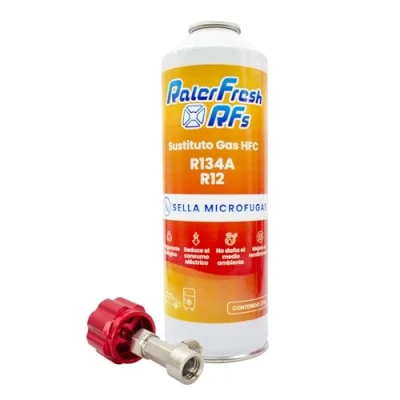 Immagine di gas refrigerante organico per aria condizionata auto Ralerfresh RFs equivalente a 650 g sostituto dei R134a e R12 (RFs + chiave)