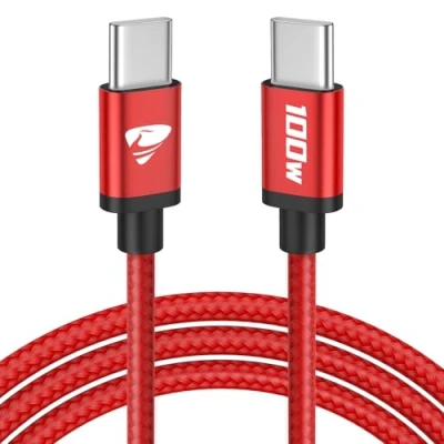 Immagine di Cavo USB C C,100W 5A Cavetto Caricatore Ricarica Rapida Usbc 2M Filo Caricabatterie Carica Nylon Type to per iPhone 15 16 Pro Max/Plus iPad Pro/Air MacBook Galaxy S23 S22 S24
