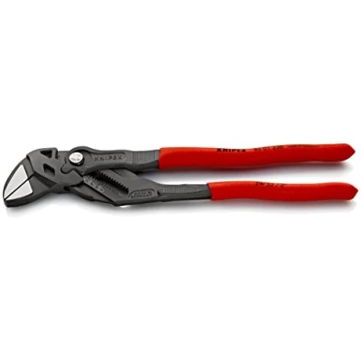 Immagine di Knipex Pinza Chiave e in Un Unico Utensile Bonderizzata Grigia, Rivestiti Resina Sintetica Antiscivolo 250 Mm (Confezione Self Service/Blister) 86 01 Sb