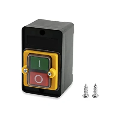 Immagine di QWORK® Interruttore Macchina AC 220V/380V 10A a Pulsante ON/OFF per Tessile Meccanica