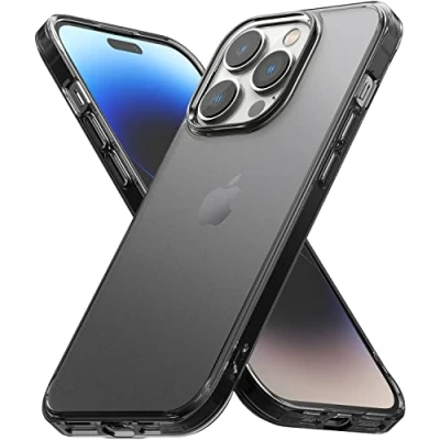 Immagine di Ringke Fusion Compatibile con Cover iPhone 14 Pro Max (6.7&#039;&#039;), Custodia Anti Impronta Antigraffio Opaca Sottile Retro Rigido Antiurto Paraurti TPU Matte Black Nero