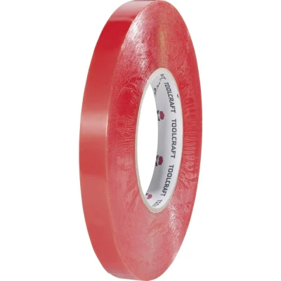 Immagine di TOOLCRAFT 1397P1550C Nastro biadesivo Trasparente (L x L) 50 m 15 mm 1 pz.