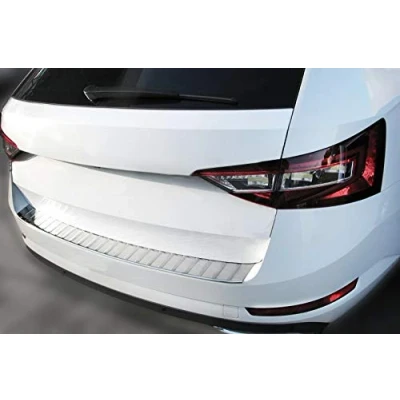 Immagine di Recambo Protezione per paraurti in Acciaio Inox Cromato, Compatibile con Skoda Superb III Kombi, a Partire dal 2015, smussatura 107c, qualità Premium
