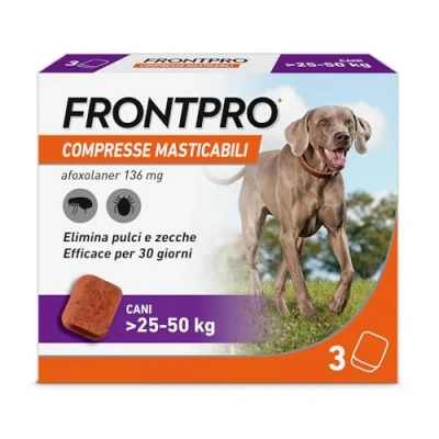 Immagine di Frontpro Cani &gt;25 50 Kg 3 Compresse Masticabili Trattamento contro pulci e zecche