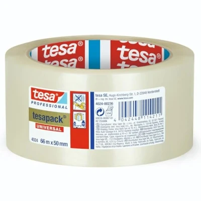 Immagine di tesa UNIVERSAL 04024 00236 04 Nastro da imballo tesapack® 4024 Trasparente (L x L) 66 m 50 mm 1 pz.