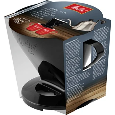 Immagine di Melitta 217564 Portafiltro per la preparazione del caffè infusione, filtro da 1 x 4, in plastica, colore: nero