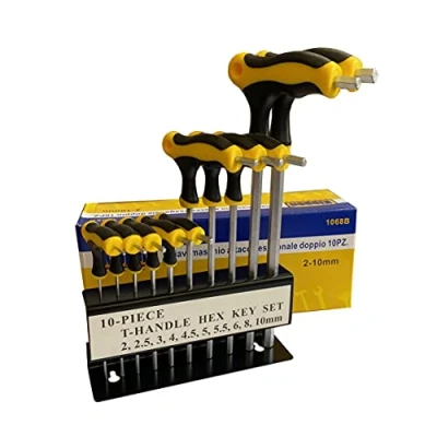 Immagine di Kippen 1068B Set 10 PCS di Chiavi a Brugola Doppie con Impugnatura in Bicomponente