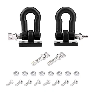 Immagine di Ganci per Rimorchio RC, 2 Pezzi Grillo da 1/10 D90 Axial SCX10 Auto d&#039;arrampicata RC(nero)