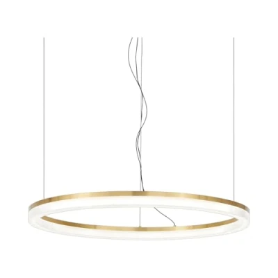 Immagine di Ideallux Ideal Lux Lampada a sospensione LED Corona Ø 60 cm, metallo color ottone
