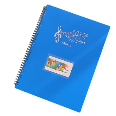 Immagine di Raccoglitore porta Spartiti Musicali, Cartelle Portaspartiti per Fogli in Formato A4, clef Scrivibile Borsa Documenti Musicale(Blu)