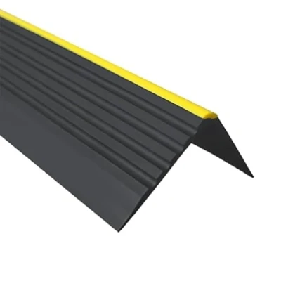 Immagine di Profilo angolare autoadesivo in PVC e plastica antiscivolo, 55 x 40 mm, RD ON, nero, 130 cm