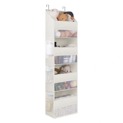 Immagine di GRANNY SAYS Porta Oggetti da Appendere con 4 Tasche, Pack de 1 Organizzatore Porta, Portaoggetti Bagno Appendere, Organizer per Camera Letto, Behind of Door Organizer, Beige