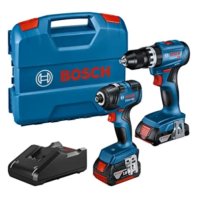 Immagine di Bosch Professional Kit GDR 18V 200 + GSB 45 (incl. 1 batteria 2.0 Ah, 4.0 caricabatteria GAL 40, in L Case) Set Amazon Exclusive
