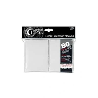 Immagine di Ultra Pro, PRO Matte Eclipse, bustine Standard di Protezione per Mazzo Carte, Colore Bianco (80 bustine), 85110