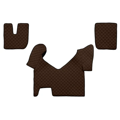 Immagine di F CORE FL27 BROWN Set tappetino Finta pelle anteriore 3 marrone