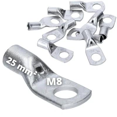 Immagine di Cembre A5 M8 10 capicorda tubolare, 25 mm², M8, non isolati, in rame stagnato