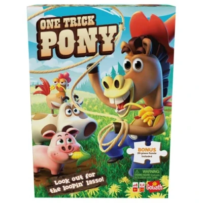 Immagine di Goliath One Trick Pony con Bonus 24 pc Jigsaw Puzzle Golia Giochi d&#039;azione Bambini 4+ per 2 5 Giocatori, Multicolore, 924238