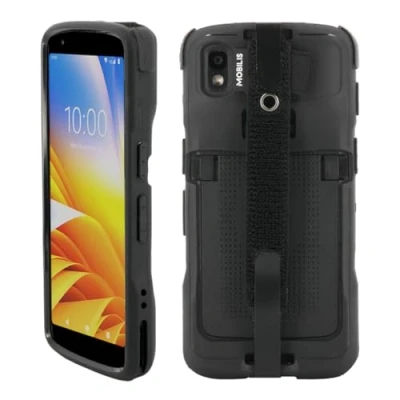 Immagine di Mobilis Guscio Protettivo per Zebra TC22 &amp; TC27, Custodia Robusta Computer Mobile con Fascia di Presa e Supporto Stilo, Compatibile la Stazione Ricarica, Nero
