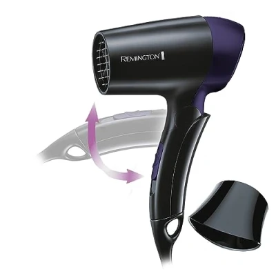 Immagine di Remington Asciugacapelli 1400 watts 2 impostazioni di flusso nero/argento D2400