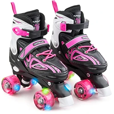 Immagine di Apollo Super Quad X PRO pattini a rotelle LED per bambini e ragazzi 4 ruote ideali principianti comodi bambine Disponibili in diverse misure