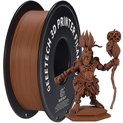 Immagine di Geeetech Matte PLA filamento, Stampante 3D Filamento 1 kg Spool, Precisione Dimensionale +/ 0,02 mm, Opaco Marrone