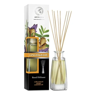 Immagine di Diffusore Zenzero &amp; Basilico 100ml Fragranza Intensa e Duratura Aromatizzatore d&#039;Aria per Interni di Aromi Aromaterapia Casa Ufficio