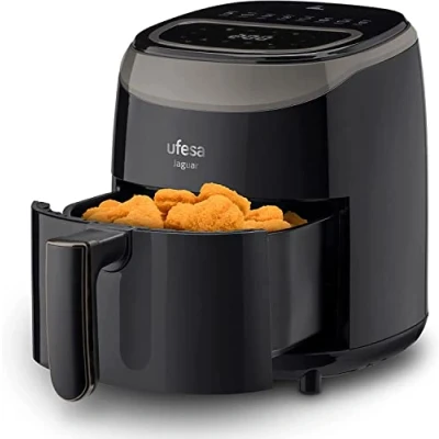 Immagine di Ufesa Jaguar Friggitrice Aria Digitale Senza Olio da 3,5 L, 8 programmi preinstallati, 1200 W, Timer, Temperatura 80ºC a 200ºC, BPA ne PFOA, Cestello e vassoio antiaderenti