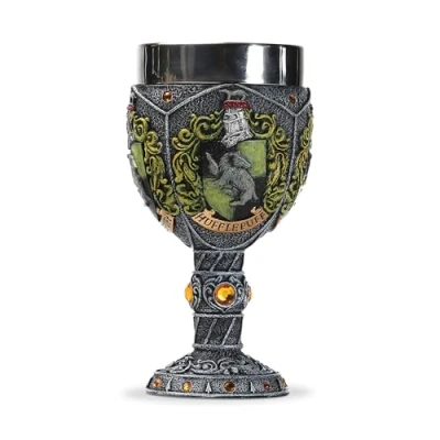 Immagine di Wizarding World Of Harry Potter Hufflepuff Bicchiere Decorativo, Metallo, Multicolore, 18 x 16 15 cm