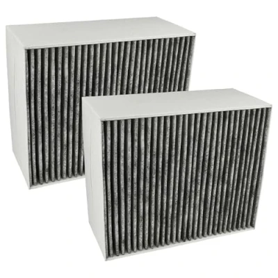 Immagine di vhbw 2x filtro a carboni attivi compatibile con Siemens LF91BB550/03, LF91BB550/02, LF91BB550/01, LF91BB550/04 cappe aspiranti 22,7 x 18,9 10 cm