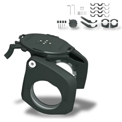 Immagine di SKS Germany COMPIT 2022 portacellulare regolabile in inclinazione per il manubrio (porta smartphone bici &amp; e bike, varie opzioni di montaggio, attacco orizzontale verticale)