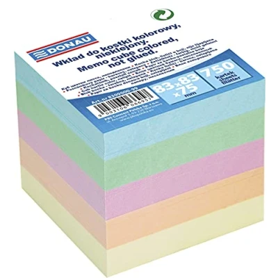Immagine di DONAU 8309000 99 Blocco note per foglietti, 83 x 75 mm