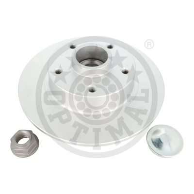Immagine di OPTIMAL 702976BS0 Disco freno 260 8 5/5 pieno rivestito con cuscinetto ruota integrato, sensore ABS integrato RENAULT: Clio 4, MEGANE 3 Grandtour