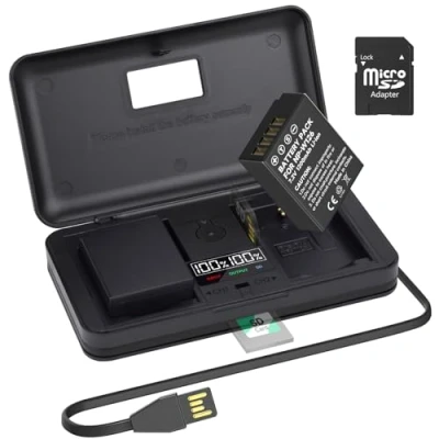 Immagine di 2 confezioni di batterie NP W126 con Caricatore LCD USB porta tipo C per Fujifilm W126s, Fuji FinePix HS30EXR HS33EXR HS50EXR X A1 E1 E2 M1 Pro1 T1 T2